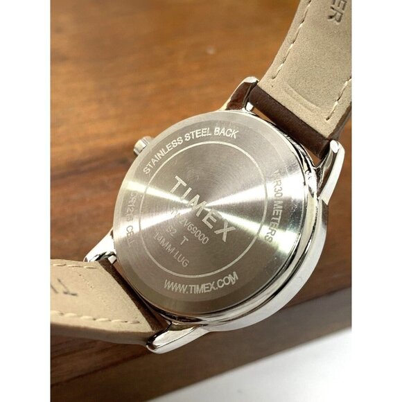 Timex Women's Watch TW2V69000 Quartz Indiglo Cream Dial Brown Leather Ba… - Picture 6 of 14